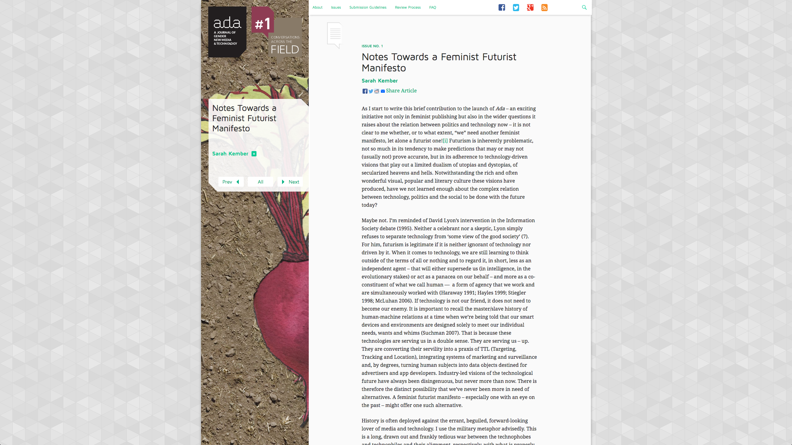 Notes Towards a Feminist Futurist Manifesto